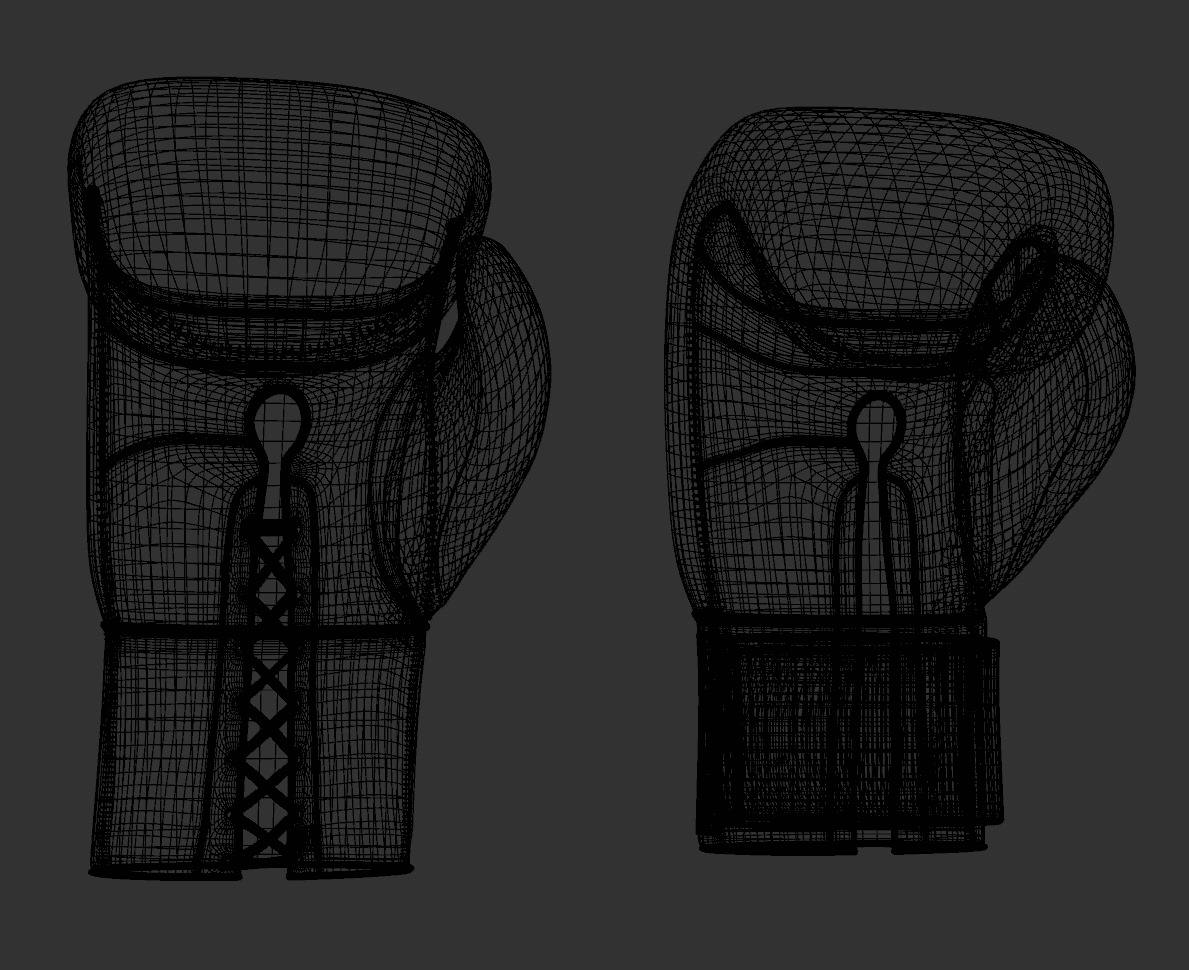 Bastidores — wireframe/topologia da luva